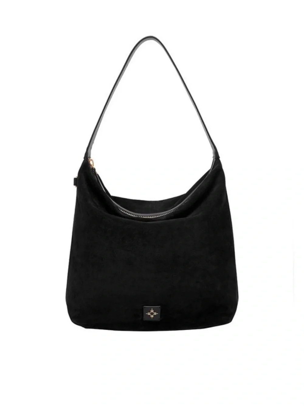 India Hicks Black Suede Shoulder Bag